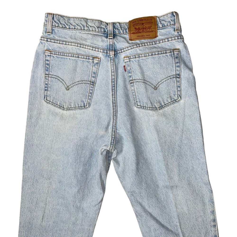 Vintage Levis Tapered Leg Jeans Mens 34 28 Well Worn Light Wash Made USA - Picture 7 of 10